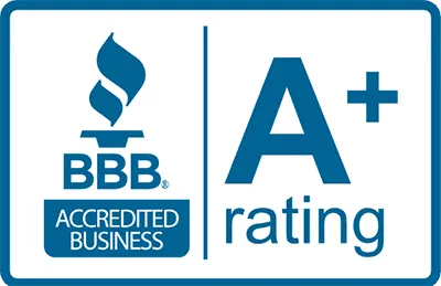 Better Business Bureau Accredited Business with an A+ rating